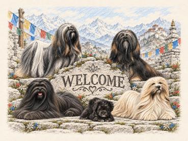 Preview: Fußmatte Lhasa Apso